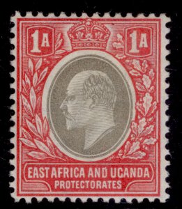 EAST AFRICA and UGANDA EDVII SG18, 1a grey & red, LH MINT. Cat £12.