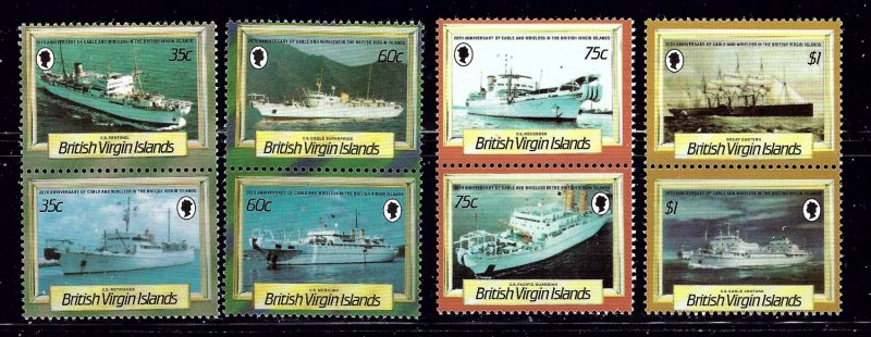 British Virgin Is 547-54 MNH 1986 Ships in pairs    (ap1140)