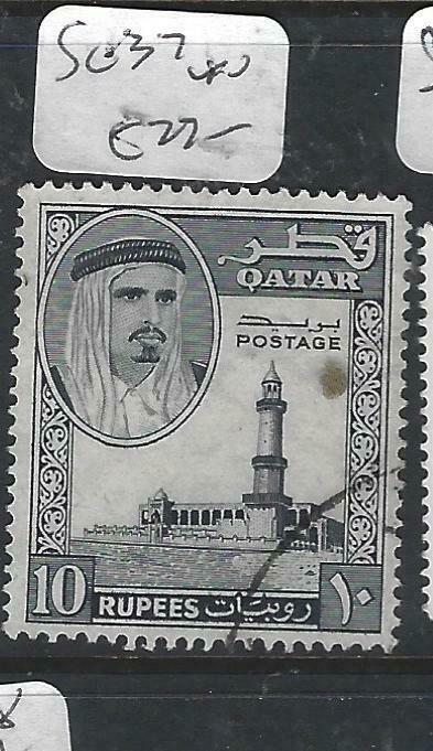 QATAR  (P0106B)  SHEIKH  10R  SG 37   VFU