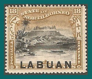 Labuan 1897 Mt Kinabalu, p15 mint  #84a,SG99a