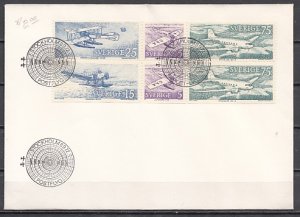 Sweden, Scott cat. 936-939. Historic Planes issue. First day cover. ^