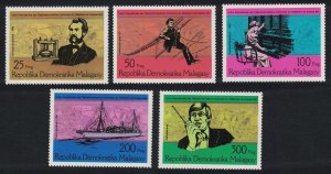 Malagasy Rep. Alexander Bell Ship Telephone Centenary 5v 1976 MNH