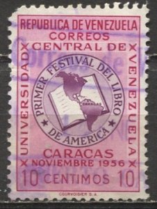 Venezuela 1956; Sc. # 678; Used Single Stamp