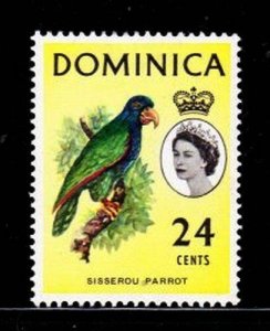 Album Treasures Dominica Scott # 175  24c Elizabeth  Imperial Parrot Mint LH
