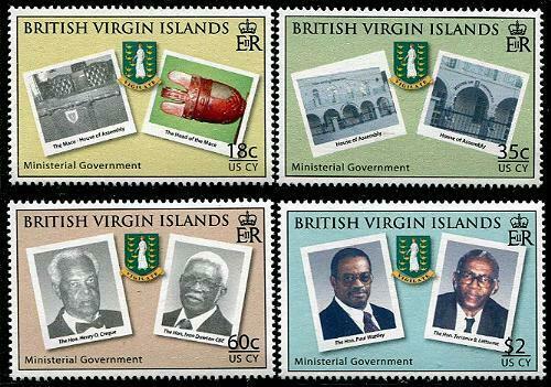 HERRICKSTAMP VIRGIN ISLANDS Sc.# 1090-93 Ministerial Government