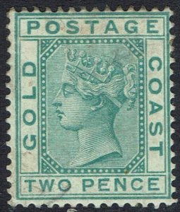 GOLD COAST 1876 QV 2D WMK CROWN CC