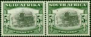 South Africa 1954 5s Black & Deep Yellow-Green SG122b Fine MNH