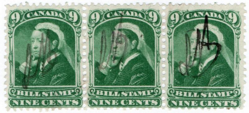 (I.B) Canada Revenue : Bill Stamp 9c