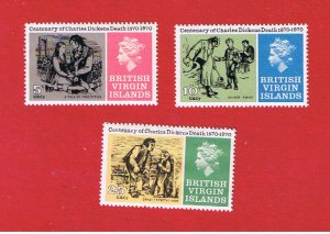 Virgin Islands #223-225   MNH OG  Dickens   Free S/H