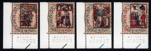 Switzerland B542-B545 used stamps superb cancels pro Patria 1988