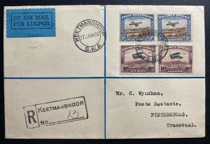 1932 Keetmanshoop South West Africa First Flight Cover FFC To Pietersburg