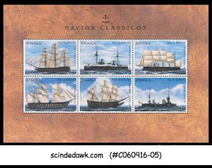 ANGOLA - 1996 CLASSIC SHIPS - MINIATURE SHEET MINT NH