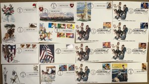 EDKEN CACHETS BIG COLLECTION 94 DIFF. COMMEMORATIVES BLOCKS BOOKLETS VALUE TO $4