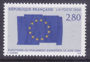 France 2405 MNH 1994 European Parliamentary Elections Issue VF