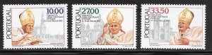Portugal Scott 1539-41 MNHOG - 1982 Pope John Paul II Visit - SCV $4.00