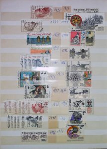 Czechoslovakia Collection Series and Commemoratives Stamps Used LR104P28-