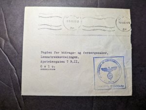 1943 Censored Norway Cover Oslo Local Use