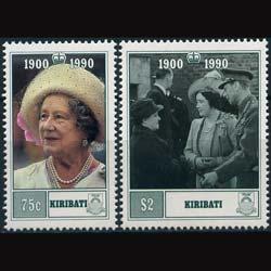 KIRIBATI 1990 - Scott# 555-6 Queen Mother Set of 2 NH