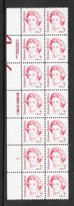 #1850 MNH Plate Block, Zip & Copy Strip of 14