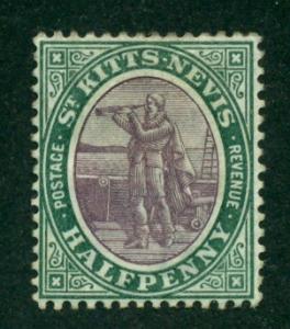 St. Kitts-Nevis 1903 # 1 MH SCV(2014) = $2.00