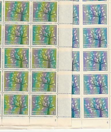 #852,853 Germany Europa Sheets of 50 w/margins Mint OGNH