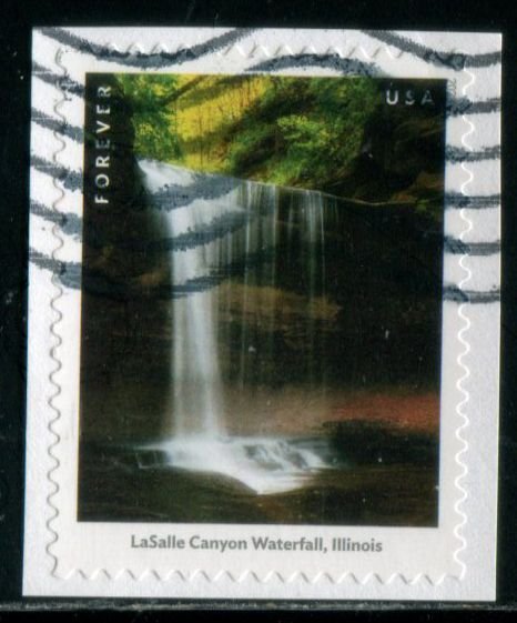 5800k US (63c) Waterfalls - LaSalle Canyon Waterfalls SA, used on paper