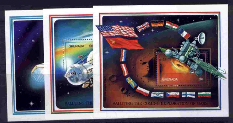 Grenada 1999-2005 MNH Exploration of Mars, Space, Flags