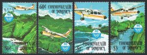 Dominica 864-867,868,MNH.Mi 889-893. ICAO-40,1984:Avro748,Twin Otter,Casa.Boeing