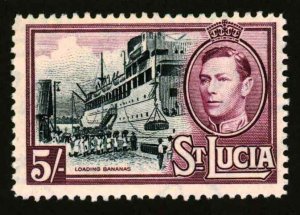 Sct.#137 ST. LUCIA REGULAR ISSUE OF 1945 - OGLH - VF - CV $18.50 (ESP#1901)