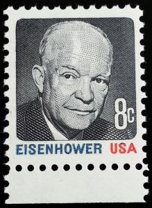 1971 8c Dwight Eisenhower, Multicolored Scott 1394 Mint F/VF NH