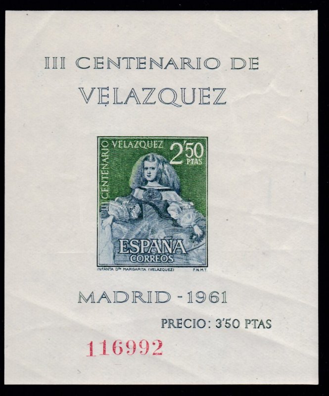 Spain 1961 Diego Valazquez ART mini-sheets Complete (4) MNH F/VF