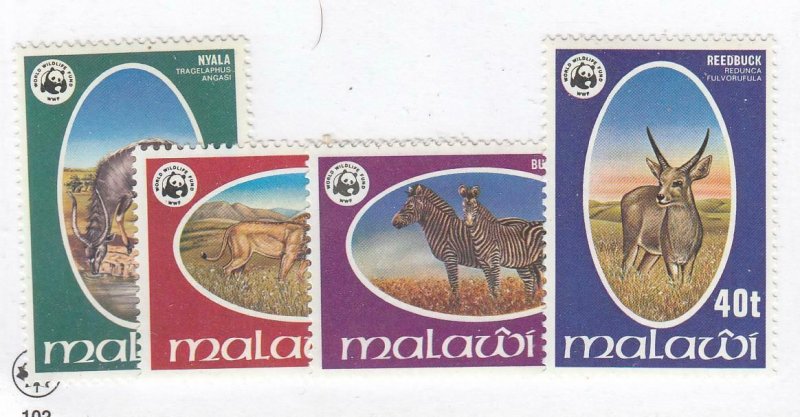 MALAWI # 319-322 VF-MNH WILDLIFE CAT VALUE $64.50