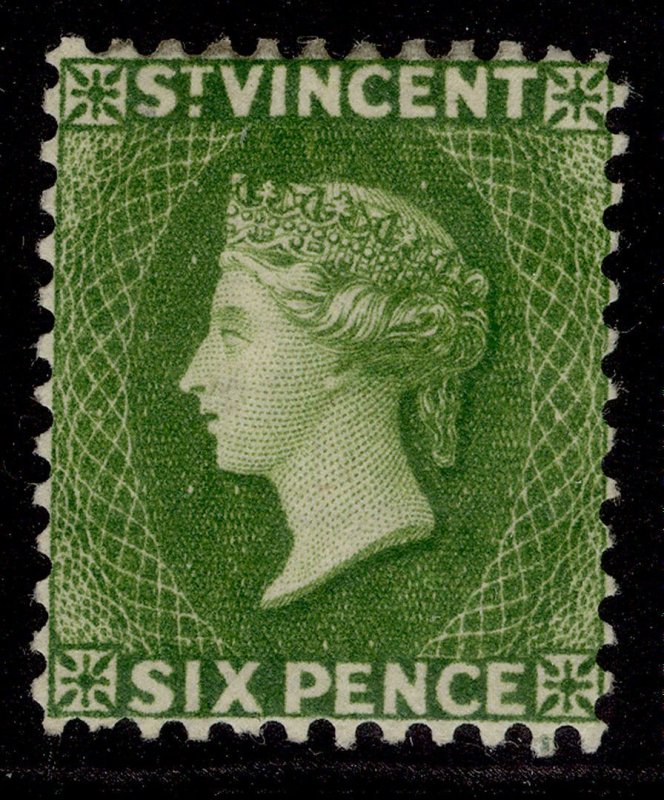 ST. VINCENT QV SG44, 6d bright green, M MINT. Cat £160.