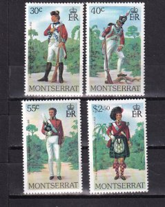 LI07 Montserrat 1979 Military Uniforms  mint hinged stamps  full set