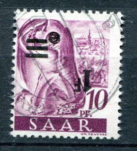 GERMANY SAAR 1947 MICHEL 228 II K SCOTT 177 SUPERB USED INVERTED OVPT EXPERTIZED
