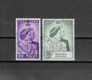 MALAYA/JOHORE 1948 SG 131/2 USED Cat £50.75