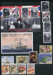 Gibraltar 1010-1033 Stamps From the Official 2005 Year Book MNH