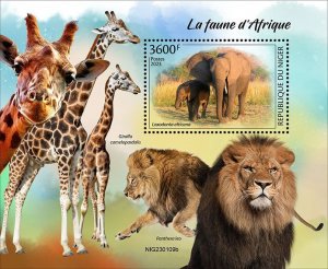 NIGER - 2023 - Fauna of Africa - Perf Souv Sheet - Mint Never Hinged