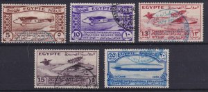 EGYPT 1933 International Aviation Congress set of 4 - 34930