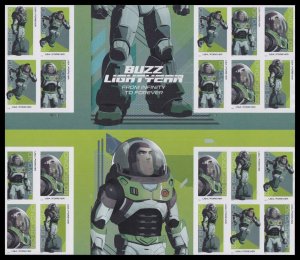 US 5712c Go Beyond Buzz Lightyear imperf NDC cross gutter block 20 A MNH 2022