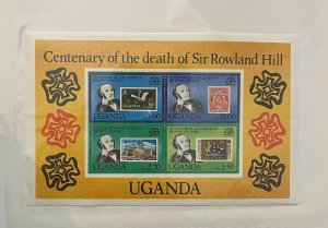 Souvenir Sheet Uganda Scott #278a nh