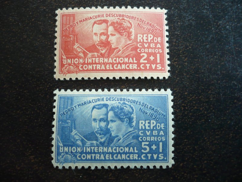 Stamps - Cuba - Scott# B1-B2, Mint Hinged Set of 2 Semi-Postal Stamps