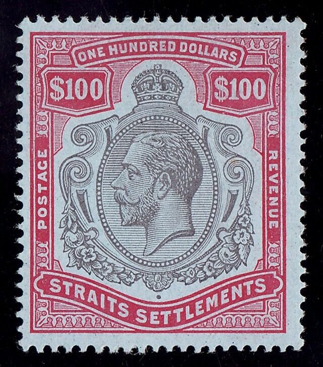 MALAYA STRAITS SETTLEMENTS 1912 KGV $100 wmk Multi Crown MNH ** KEY STAMP!