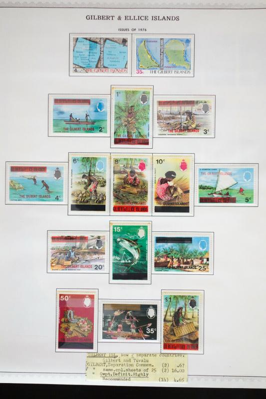 Gilbert & Ellice Rather Complete 1960 - 1970's Stamp Collection