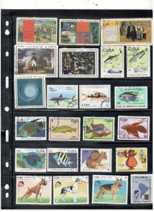 CUBA COLLECTION ON STOCK SHEET MINT/USED