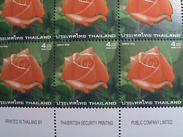 ​THAILAND STAMP -2004 -SC#2114-ROSE WITH IMPREGNATED WITH ROSE SCENT MNH SHEET