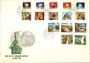 Rhodesia Scott 393-407 Unaddressed.