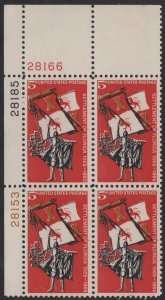 SC#1271 5¢ Florida Settlement Issue Plate Block: UR (1965) MNH