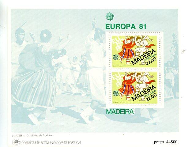 Portugal  Madeira 1981 Europa mini sheet   Mint VF NH