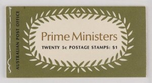 AUSTRALIA 1969 Prime Ministers $1 booklet N69/3. MNH **. SG SB45. Pfr B132Ad.